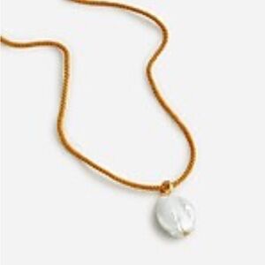J.CREW corded rope freshwater pearl necklace BI309 NWT!